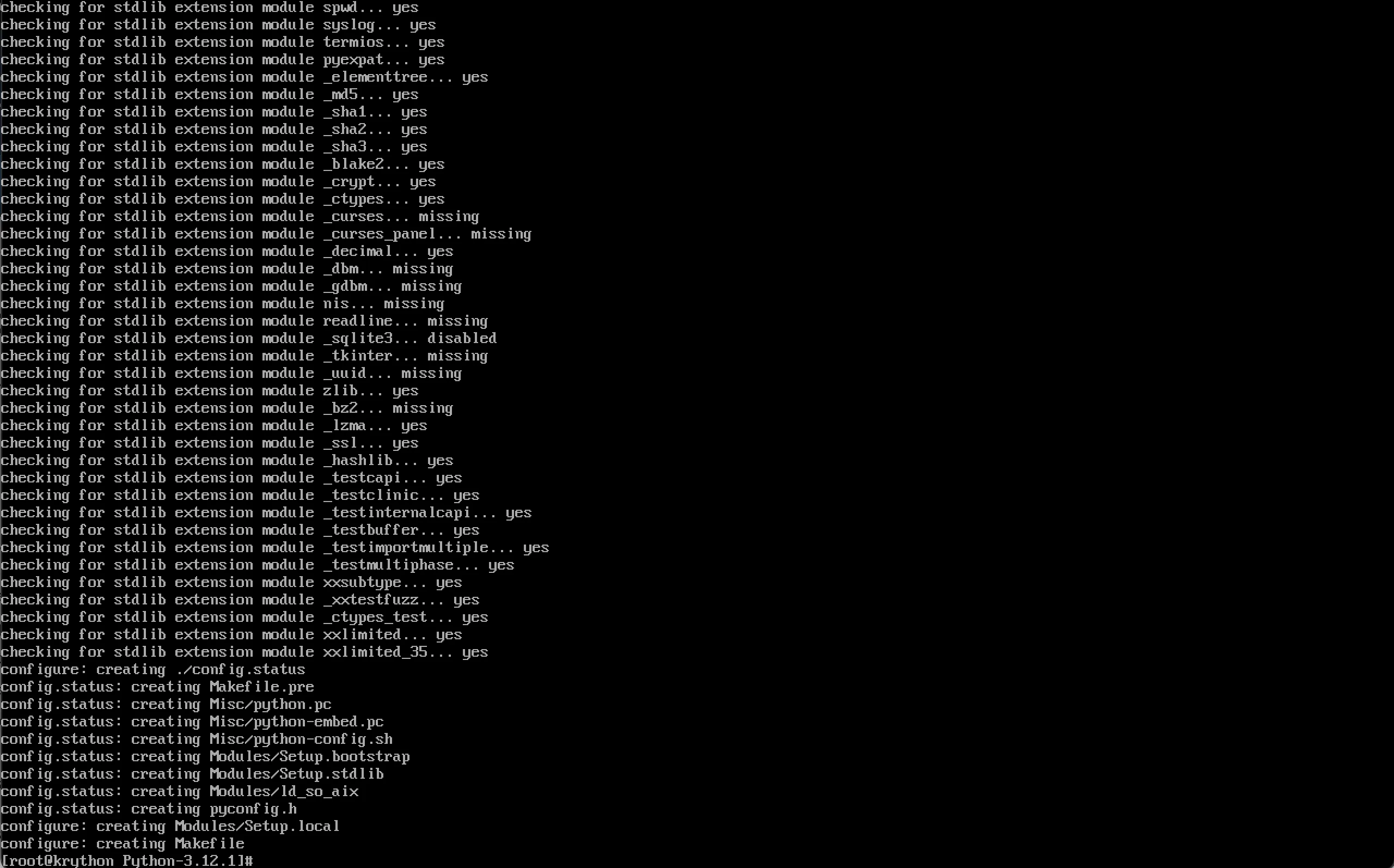 Python Configuration