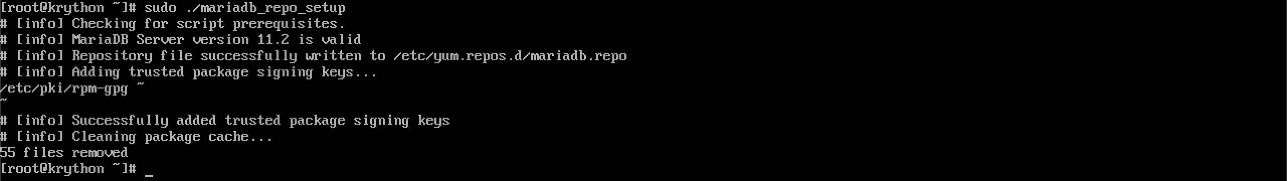 Installing MariaDB Server