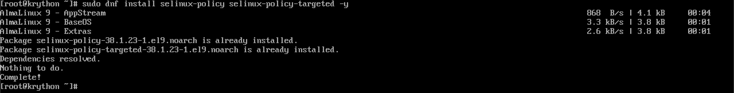 SELinux Installation