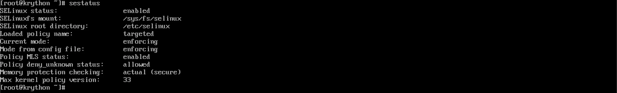 SELinux Status Check